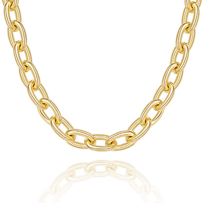 Gold Necklace for Women, Chunky Chain Choker