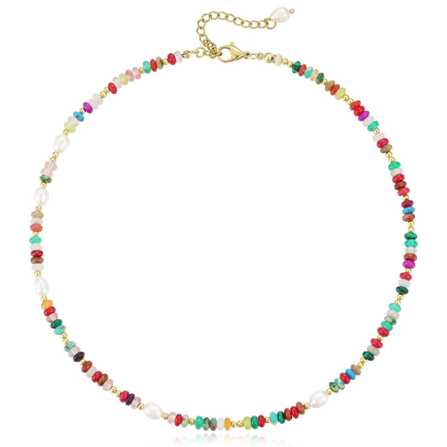 Colorful Beaded Choker Necklace