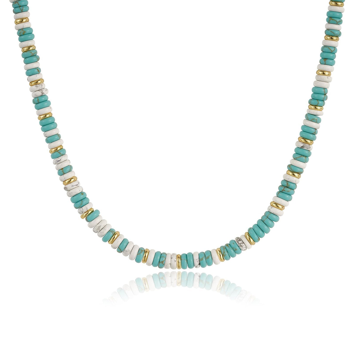 Boho Colorful Beaded Choker Natural Stone Necklace