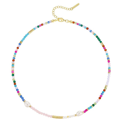 Colorful Beaded Choker Necklace