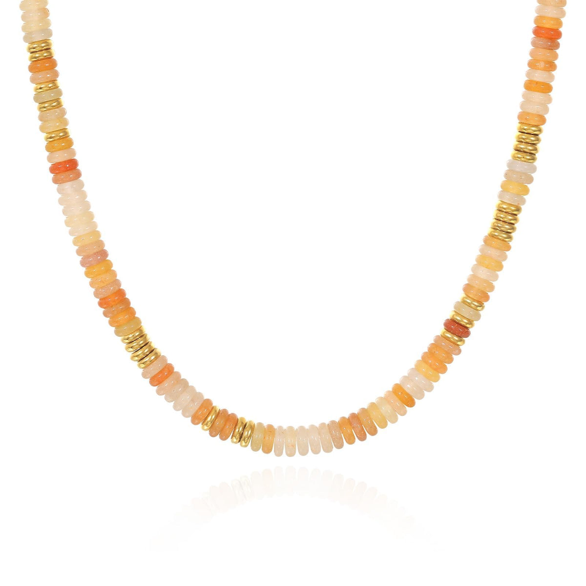 Boho Colorful Beaded Choker Natural Stone Necklace