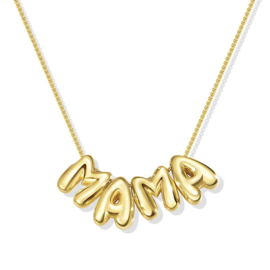 Bubble Charm Letter Mama Necklaces