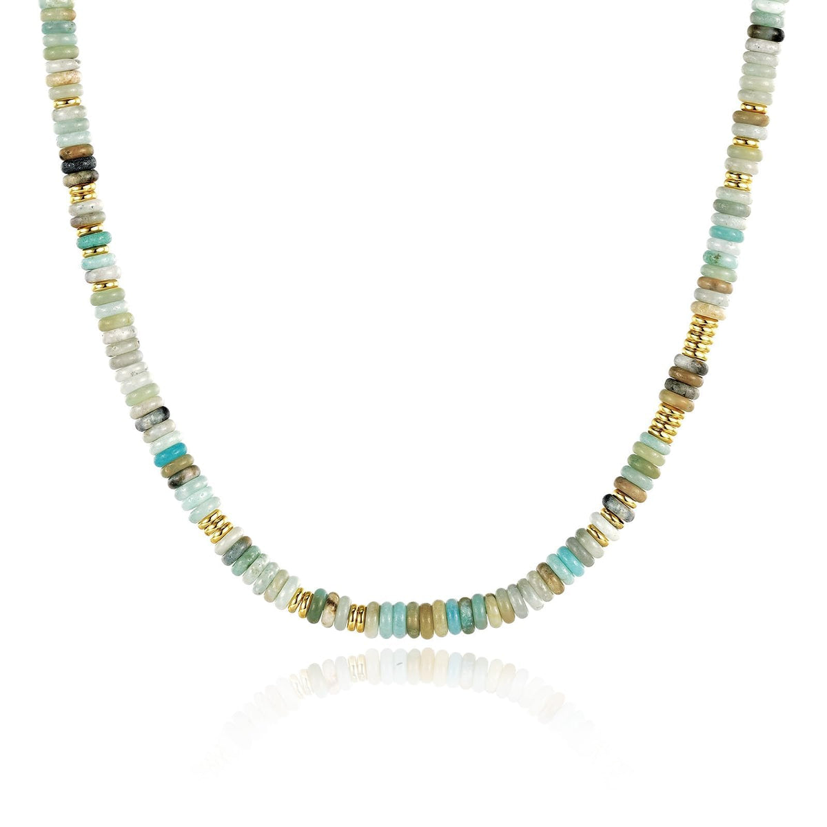 Boho Colorful Beaded Choker Natural Stone Necklace
