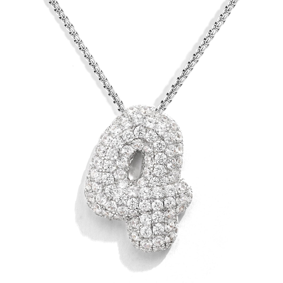 Bubble Number Pendant Necklaces