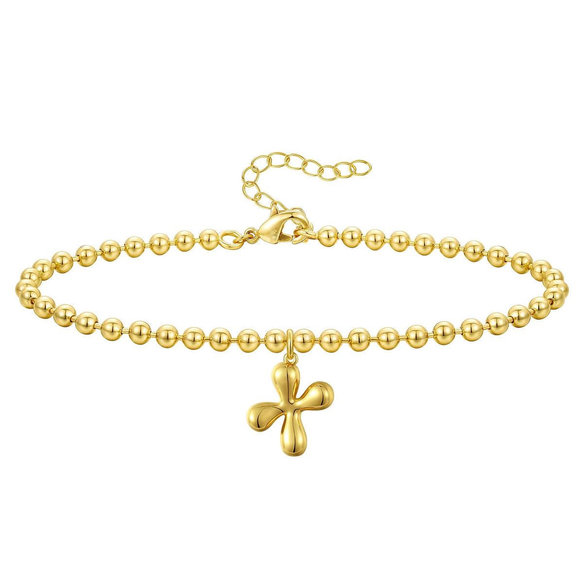 Gold Plated Beaded Initial Bracelets
