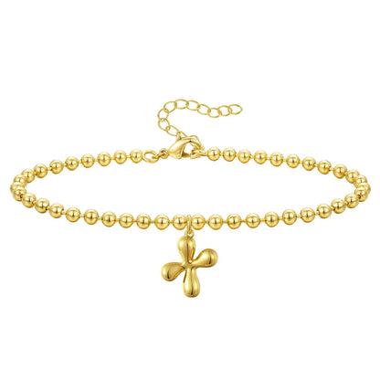 Gold Plated Beaded Initial Bracelets