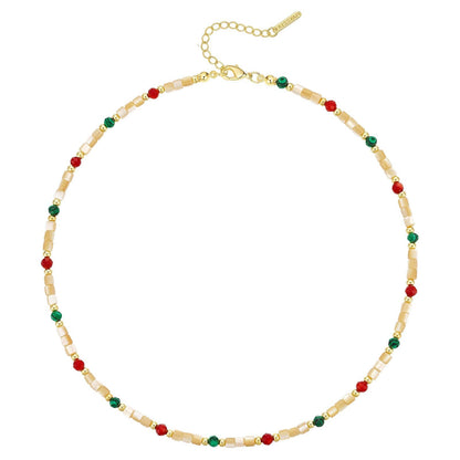 Colorful Beaded Choker Necklace