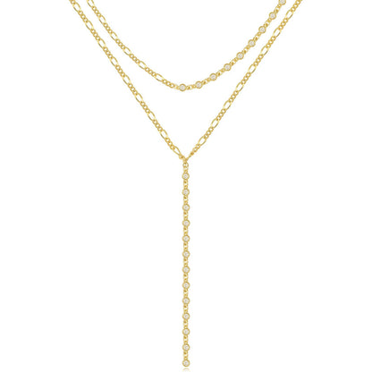Gold Lariat Necklace