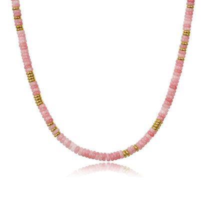 Boho Colorful Beaded Choker Natural Stone Necklace