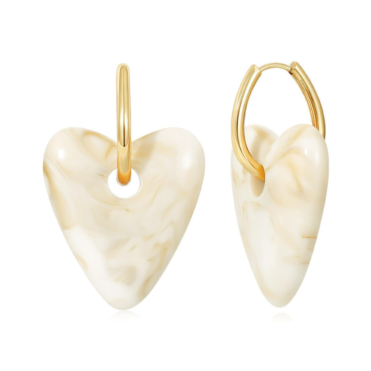 Resin Heart Earrings
