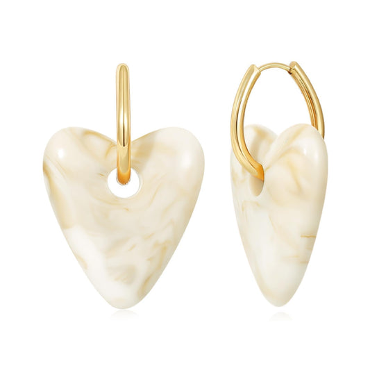 Resin Heart Earrings