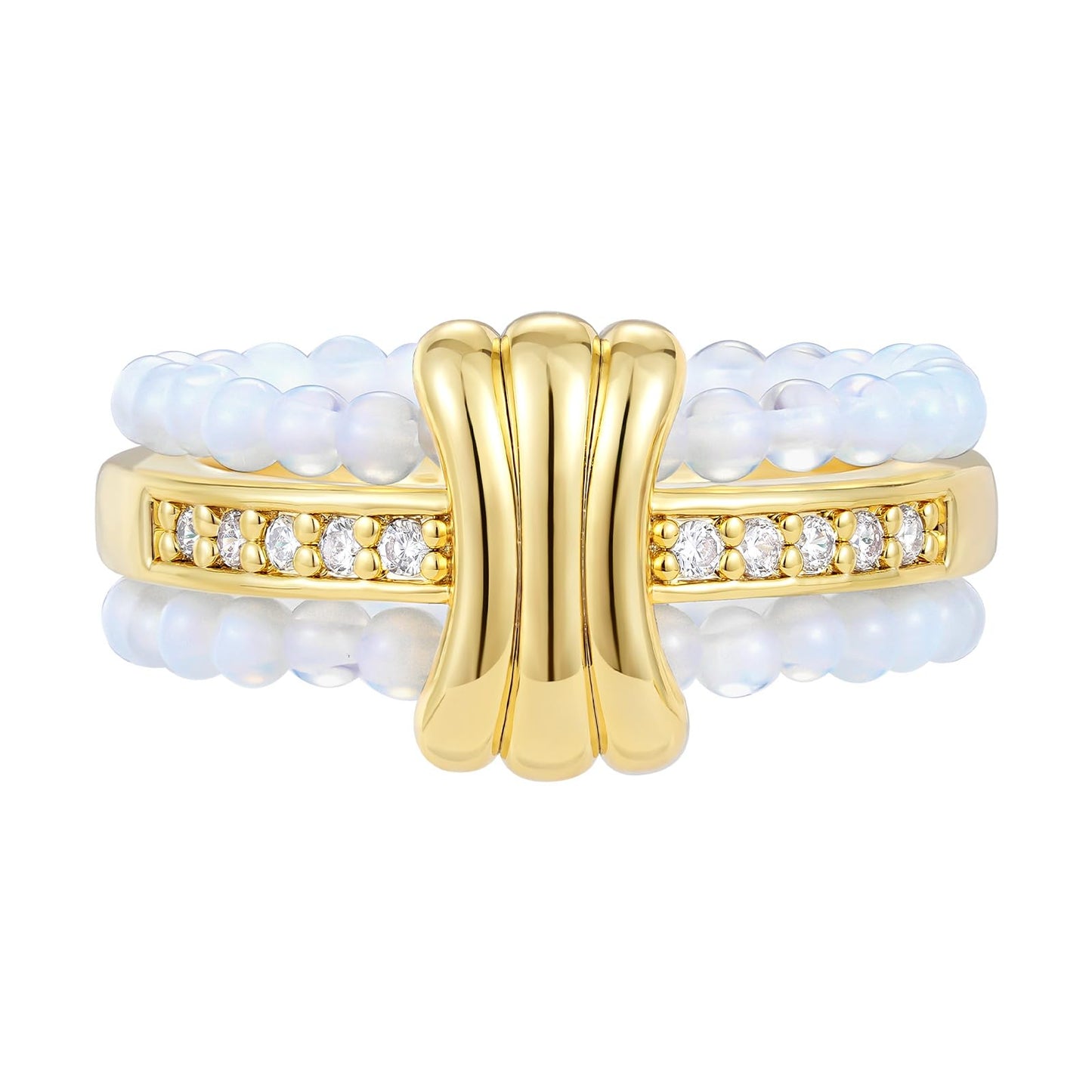 Stackable Beaded Band Rings