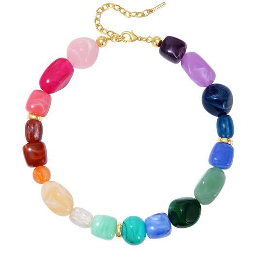Chunky Resin Irregular Beaded Necklaces