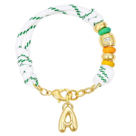 Initial Rope Bracelet with Removable Letter Charm
