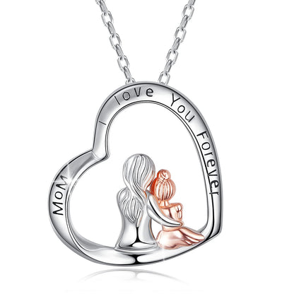 Sterling Silver Mom Necklace