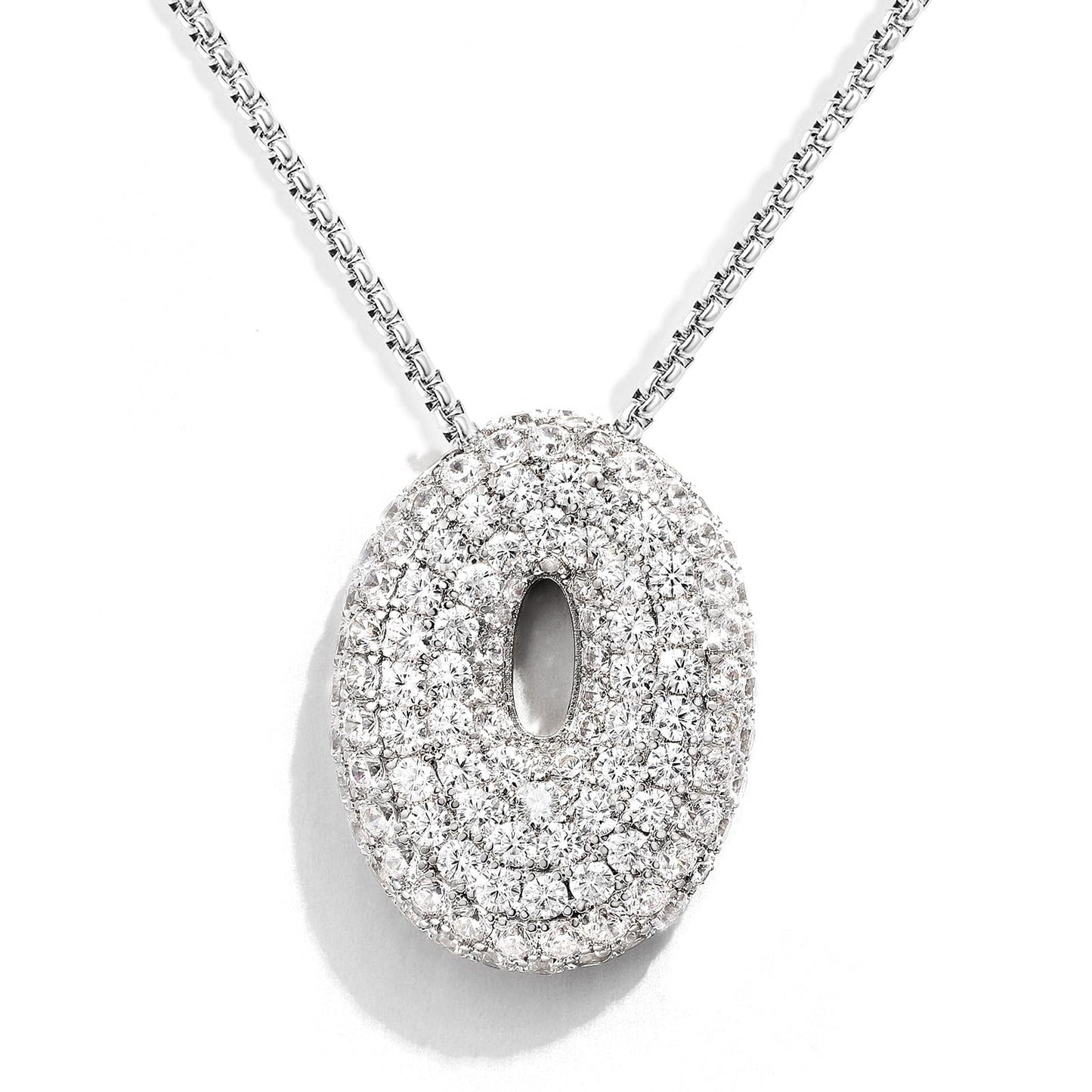 Bubble Number Pendant Necklaces