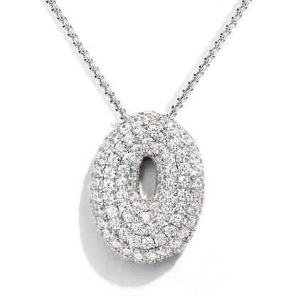 Bubble Number Pendant Necklaces