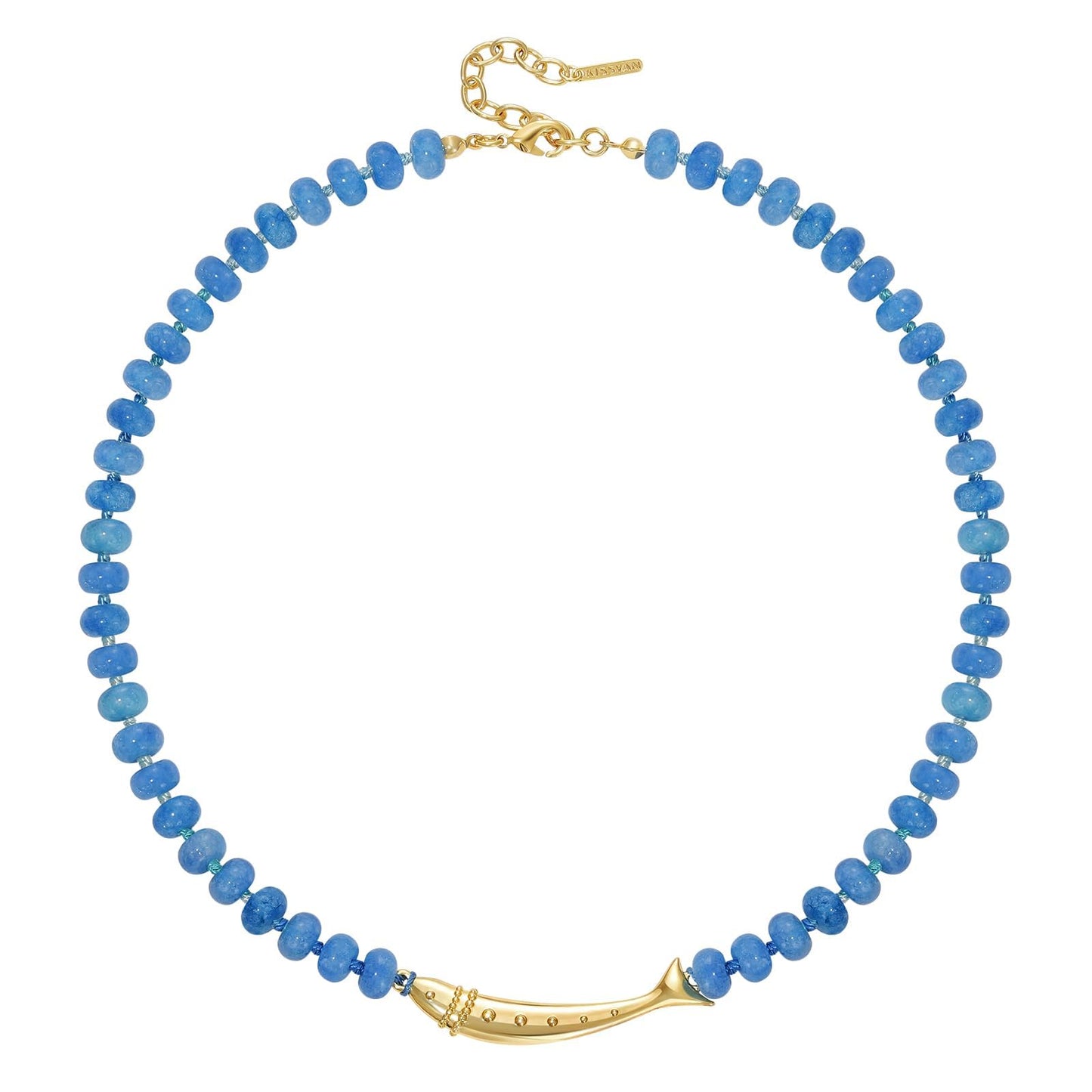 Beaded Fish Charm Necklace