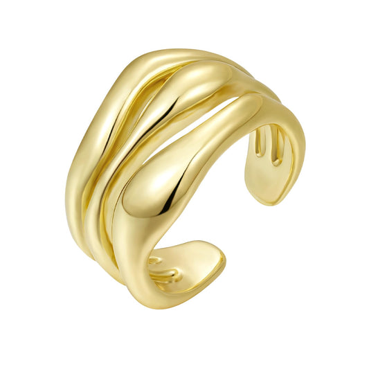 Gold Plated Stackable Open Band Ring