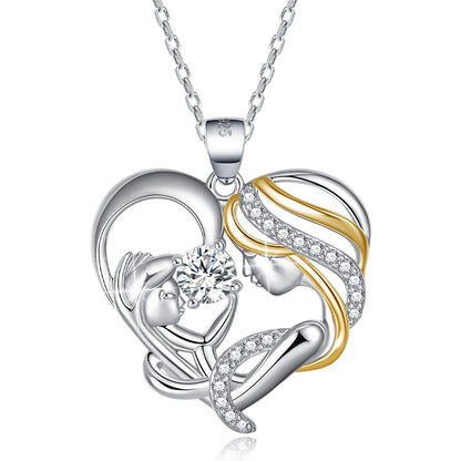Sterling Silver Mom Necklace