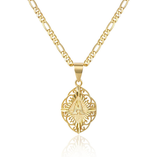 Diamond-Shaped Letter Initial Necklaces