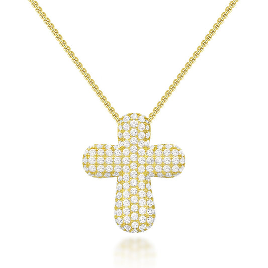 Bubble Cross Necklace