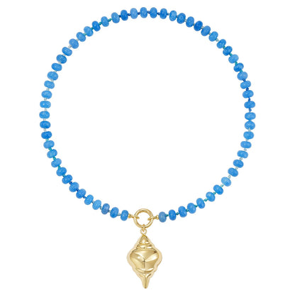 Beaded Conch Charm Necklace