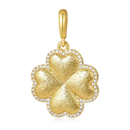 Gold Plated Four Leaf Clover Charm