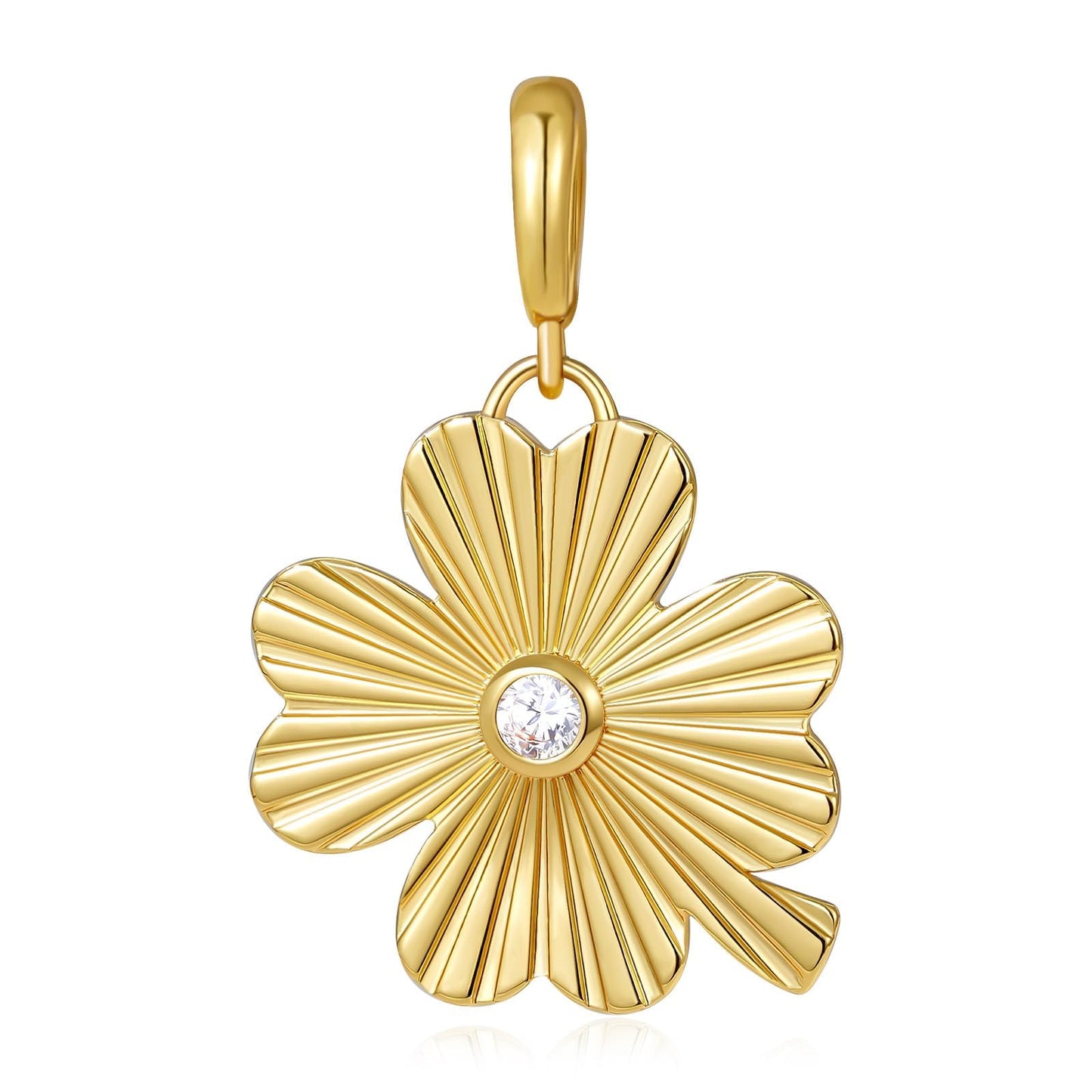 Gold Plated Four Leaf Clover Charm