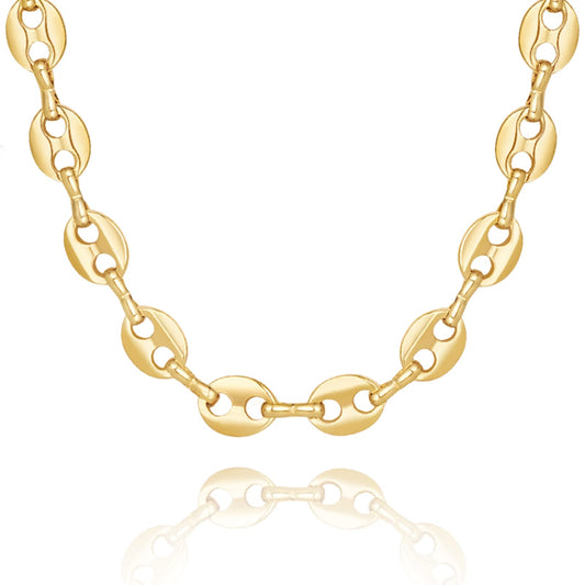 14k Gold Plated Chunky Chain Choker Necklace