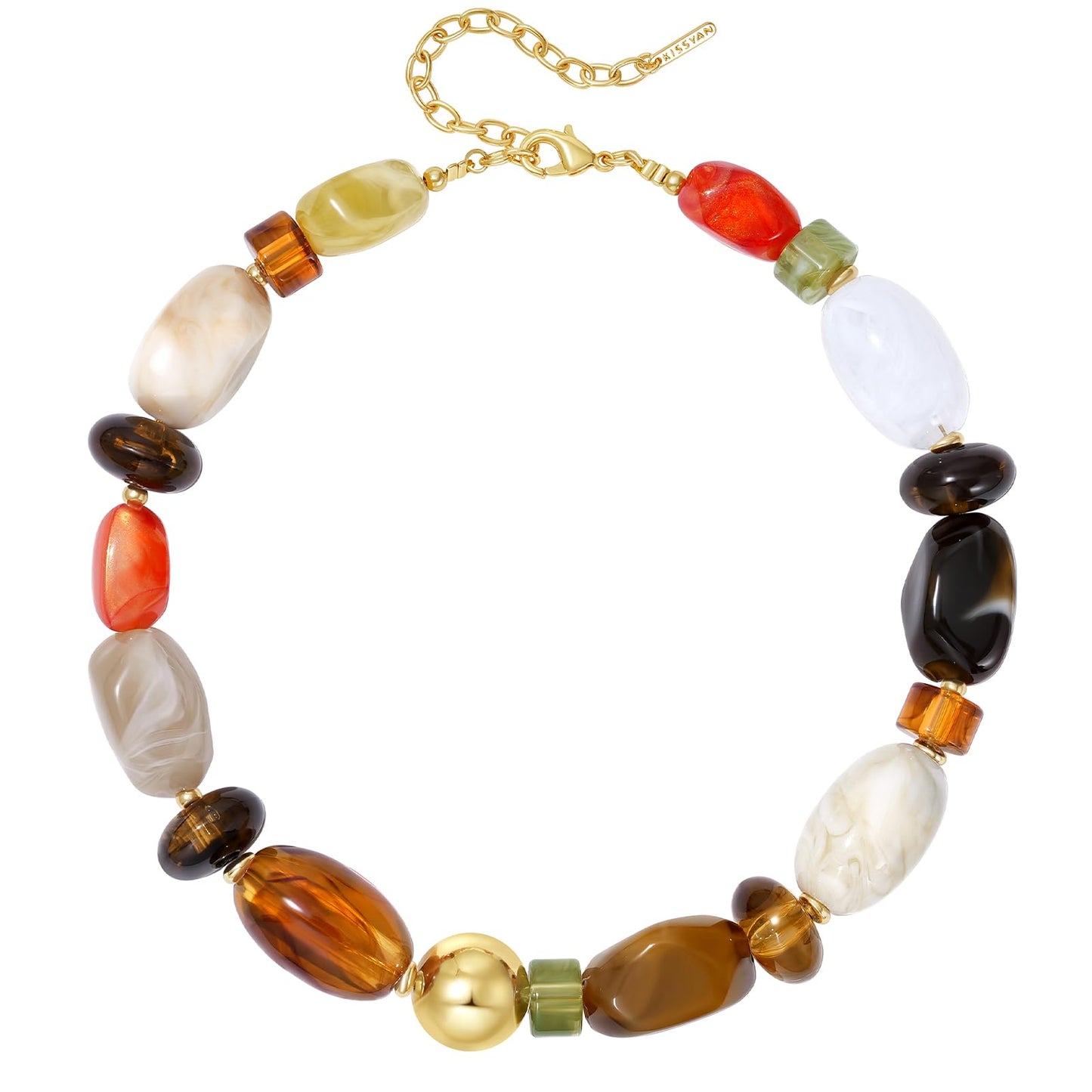 Chunky Resin Irregular Beaded Necklaces