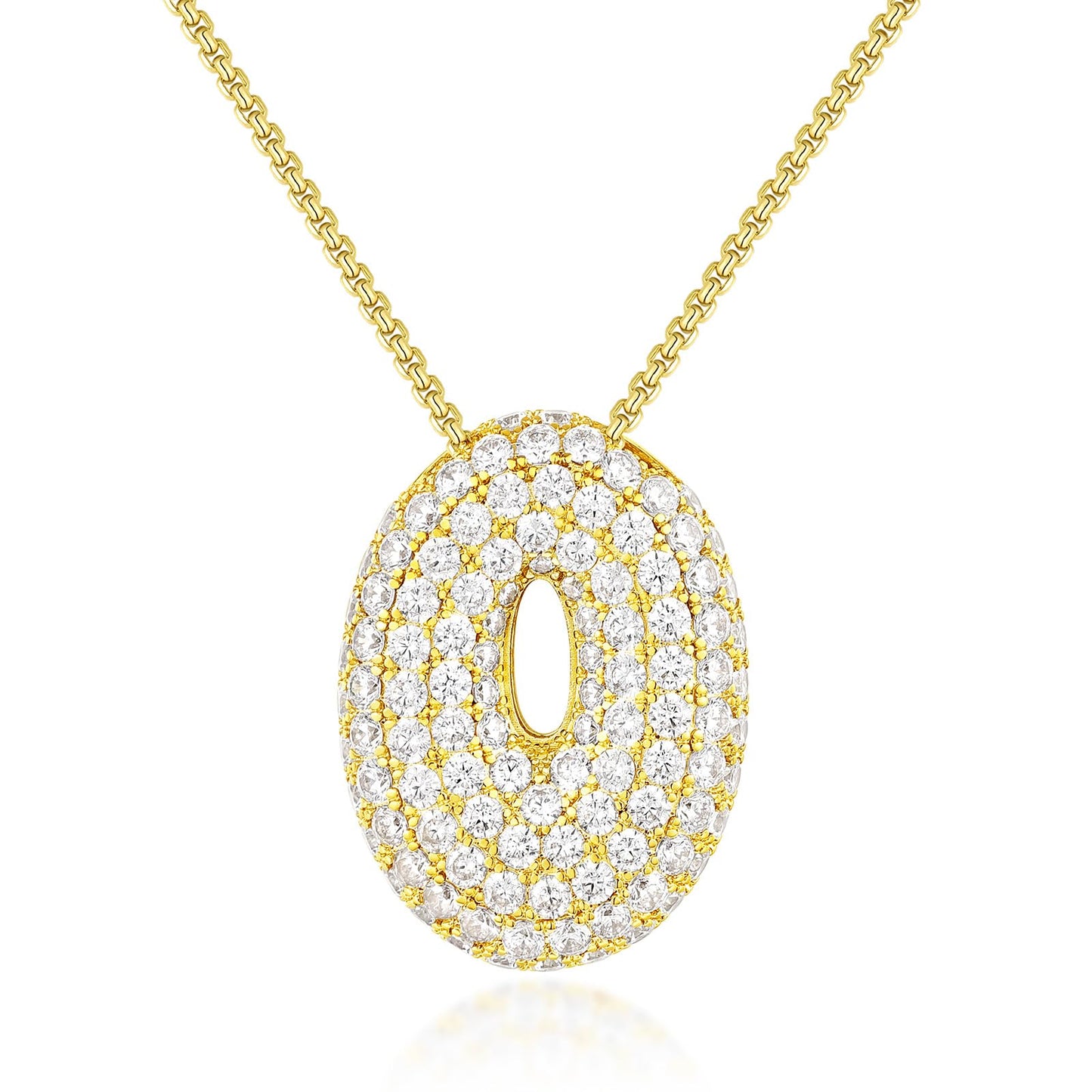 Bubble Number Pendant Necklaces