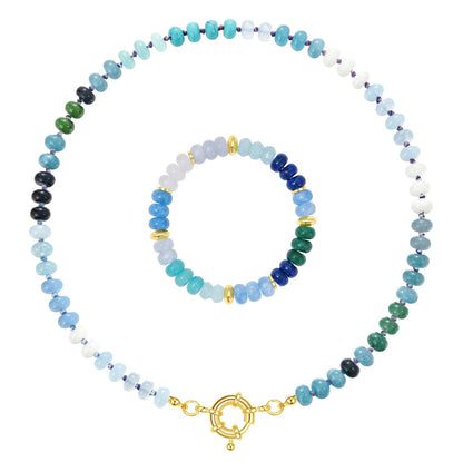 Beaded Necklace and Bracelet Set