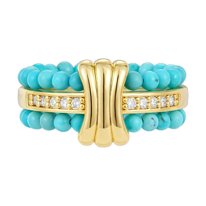 Stackable Beaded Band Rings