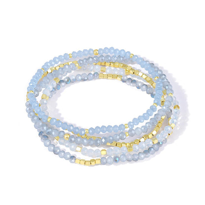 Stackable Crystal Beaded Bracelets