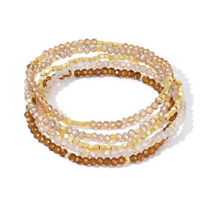Stackable Crystal Beaded Bracelets
