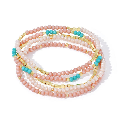 Stackable Crystal Beaded Bracelets