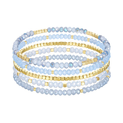 Stackable Crystal Beaded Bracelets