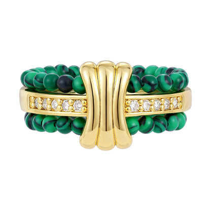 Stackable Beaded Band Rings