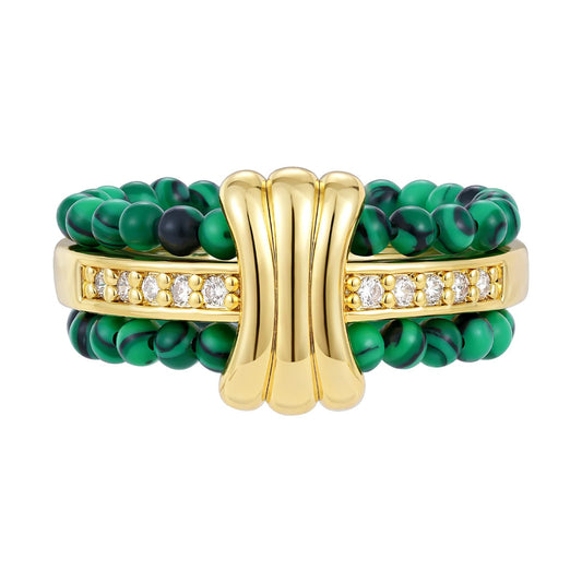 Stackable Beaded Band Rings