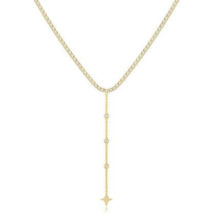 Gold Lariat Necklace