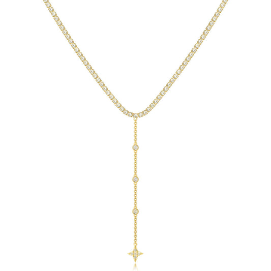 Gold Lariat Necklace