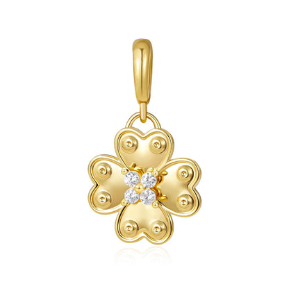 Gold Plated Four Leaf Clover Charm