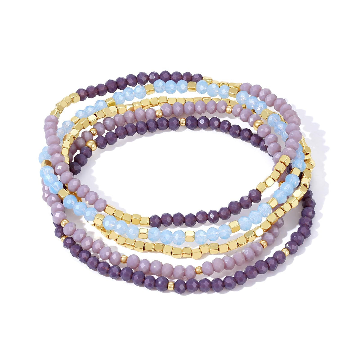 Stackable Crystal Beaded Bracelets