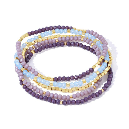 Stackable Crystal Beaded Bracelets