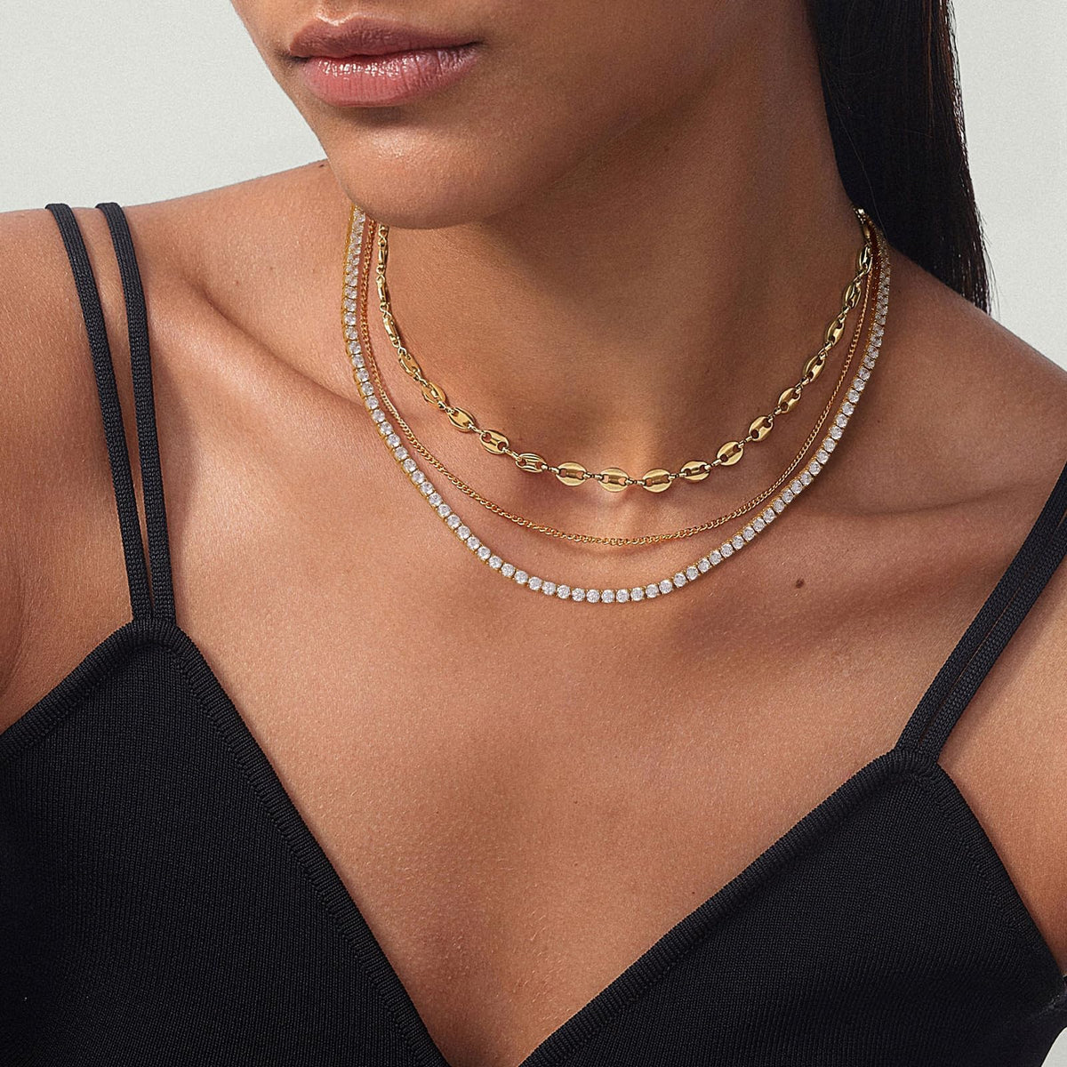 Tennis Rhinestone Necklaces
