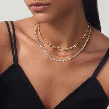 Tennis Rhinestone Necklaces