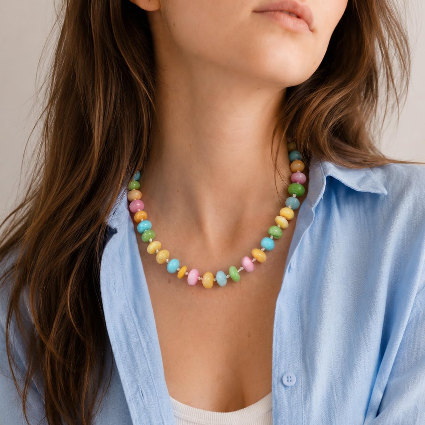 Beaded Natural Stone Necklaces