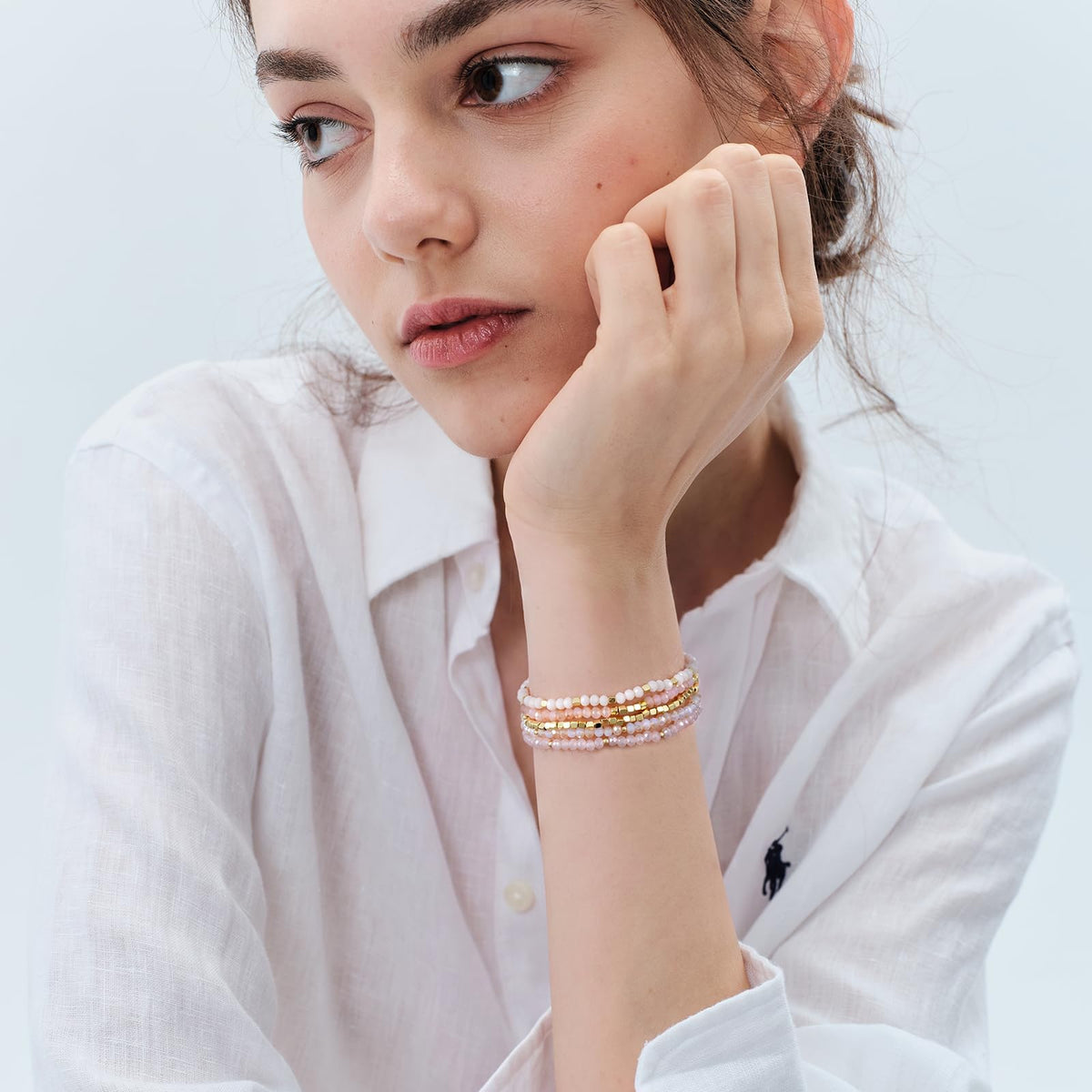 Stackable Crystal Beaded Bracelets