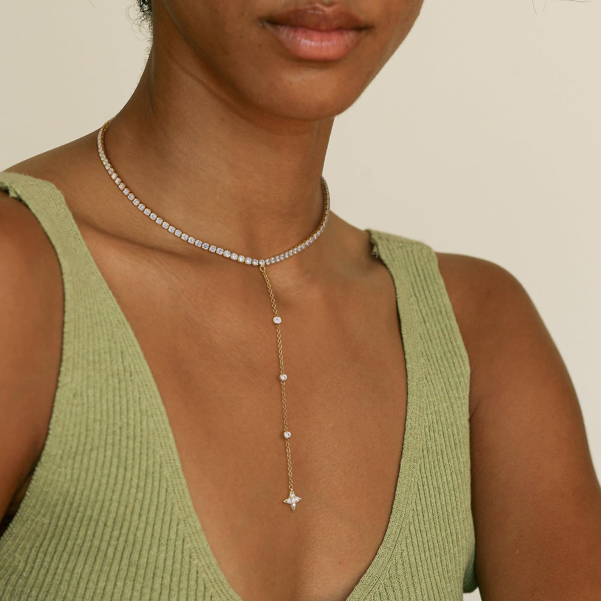 Gold Lariat Necklace
